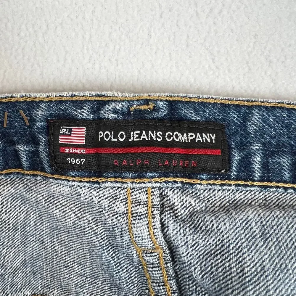 Vintage Polo Ralph Lauren Jeans Men 40x32 Y2K Grunge Streetwear Wide Leg 90s VTG